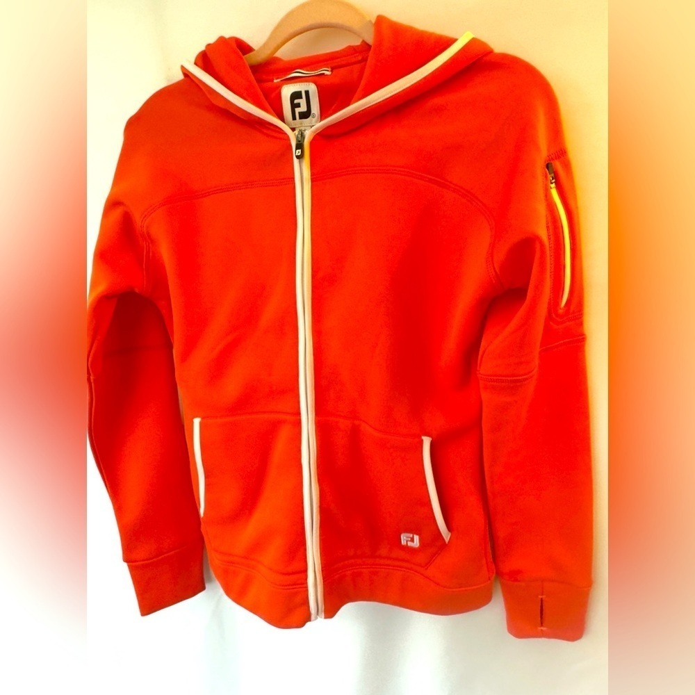 FootJoy Full Zip Jacket Mid Layer Women’s size Small in Orange FJ